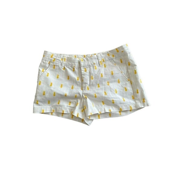 Harper Pineapple‎ Print White Shorts Size Medium New - Picture 1 of 5